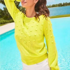 Lilly Pulitzer Tekla Pull Over Knit Sweater in Bauble Yellow size M